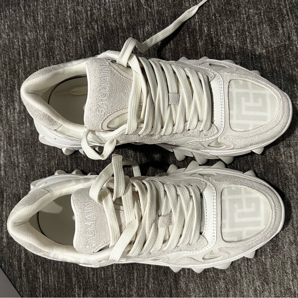 Balmain B-East Monogrammed Trainers BRAND NEW SIZE 7